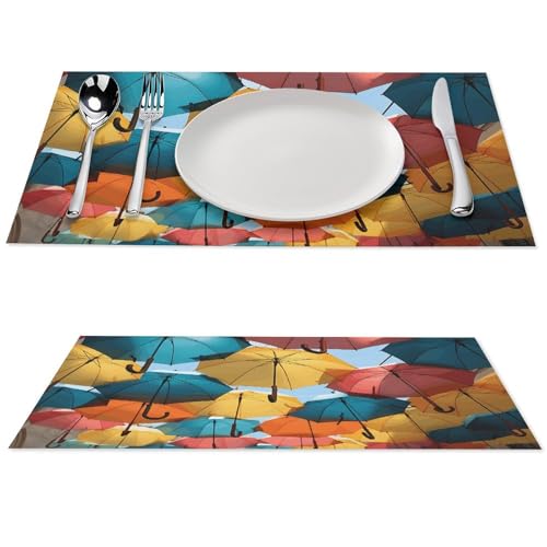 Set de table PVC lavable antidérapant et résistant à la chaleur lot de 6 de table