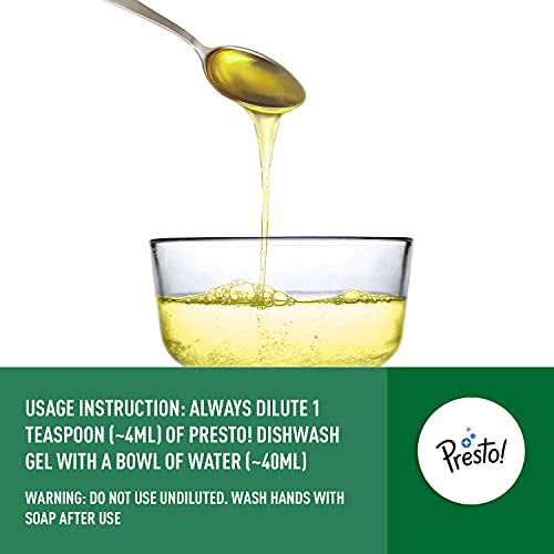 Image of Amazon Brand - Presto! Dishwash Gel 750 ml pack of 2 (Lemon + Lime)