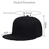 Boolavard Classic Snapback Hat Cap Hip Hop Style Flat Bill Blank Solid Color Adjustable Size (Grey) #1