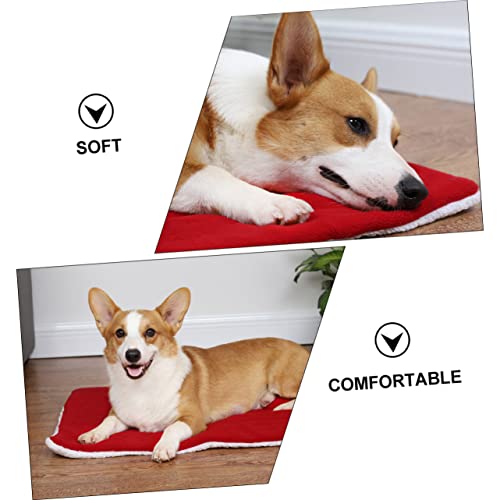 Milisten Weihnachten Haustiermatte Plüsch Warm Katzenbett Bequeme Hundematratze Unbedenkliches Material Gesunde Schlafumgebung Hirschmotiv Einzigartiges Design Sofa Hundebett Auto