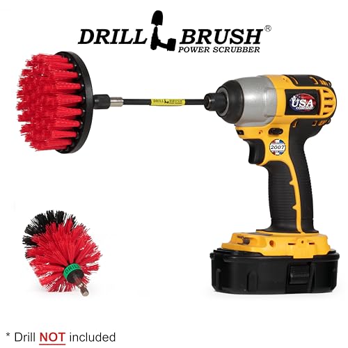 Image of Cleaning Kit with Extension - Outside Patio and Deck Brush - Rust Tool Remover Brush - Concrete Swimming Pools Cleaner - Garden Fountain Brush Cleaner - Monuments and Headstones Restoration Brushes