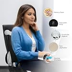 Lumbar Support Pillow Memory Foam, Car Seat Cushion, Office Chair Cushion, One Piece Chair Pad, Improve Posture, Sciatica, Hip & Back Coccyx Tailbone Pain - Image 5