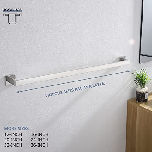 Image of KOKOSIRI 32-Inch Single Towel Bar, Bathroom Kitchen Towel Holder, Wall Mounted SUS304 Stainless Steel Towel Rack, Polished Chrome, B4003CH-L32