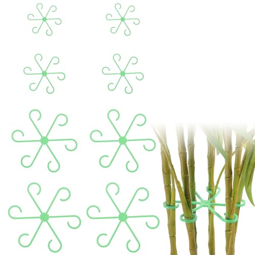 8 supporti per steli per piante da interno, 4 dimensioni, rampicanti, riutilizzabili, per piante da appartamento, tralicci, steli in plastica, accessori per la crescita delle piante, per interni ed