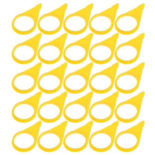 Capuchons indicateurs de desserrage pour écrous de roue en plastique jaune TOPBATHY lot de 100
