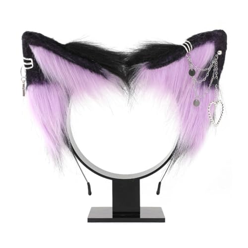 Disfraz de Halloween sin molestias usando la diadema de orejas de gato flexible