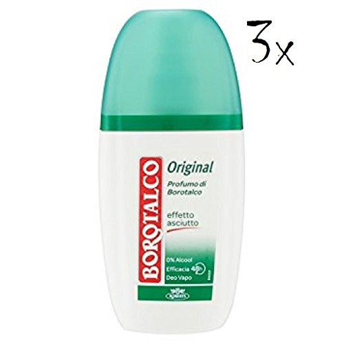 3x Roberts Borotalco Deo deodorant Vapo Vapor Spray Original Fresh 75ml Cover