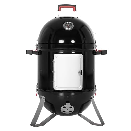 GREEN PARTY 18" Vertical Charcoal Smoker Grill Bullet Water Smoker Barbeque Grill, Outdoor BBQ Smokers Portable Meat Smoker Grill for Deck Patio Backyard Balcony Parties