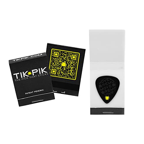 TIK PIK 3-Pack Celluloid Picks | As Seen On Shark Tank | Heavy 0.96mm, Black 3-Pack