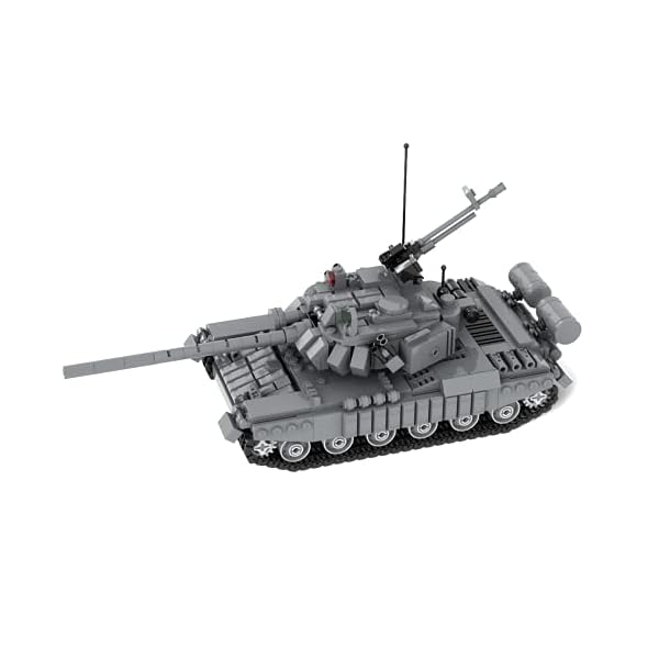 WWEI Technik Militär Panzer Bausteine, 776Teile MOC T-72 Russischer Kampfpanzer Modellbausatz Army Panzer Spielzeug… – Bild 3