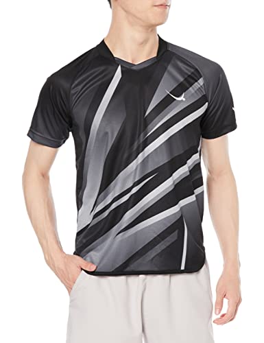 ヤサカ(YASAKA) 卓球 ゲームシャツ ラインボルトユニフォーム ジュニア J.T.T.A公認 ブラック(90) J150 Y243