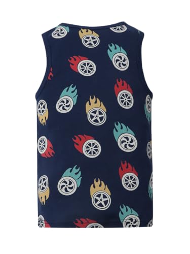 Image of benetia Toddler Baby Boys Cotton Sleeveless Tank Top Cartoon Dinosau Undershirts Kids 18 Months- 8Years 3-Pack