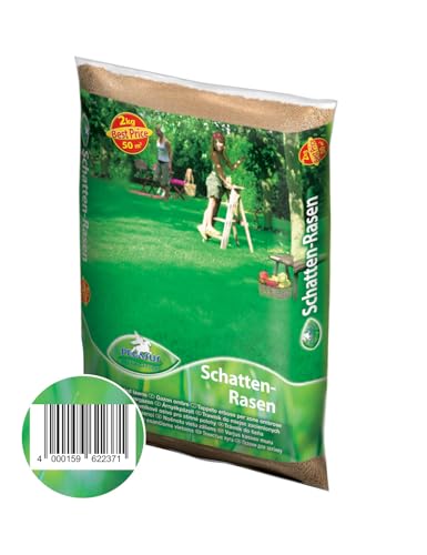 Foto von Pegasus Schatten-Rasensamen, 2 kg für 50qm, 622371 – Schattenrasen für dichte Rasenteppiche, schnellkeimend, ideal für schattige Lagen, langlebig, Rasensaat