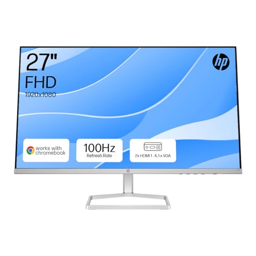 HP Series 5 27 FHD Monitor (527sf) | 100Hz Refresh Rate | 1500:1 CR | 99 percent sRGB Colour & 300 Nits | HDMI & VGA Ports | Low-Blue Light | Ergonomically Adjustable | WWCB Certified