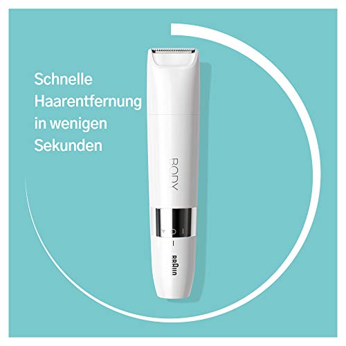 Braun Body Mini-Trimmer, elektrischer Körperrasierer mit Trimmeraufsatz für Damen und Herren, präzise Haarentfernung für Bikinizone, Achseln, Brust, für unterwegs, Wet&Dry, BS1000, weiß - Image 4