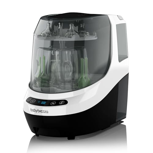 Baby Brezza Bottle Washer Pro - Baby Bottle Washer Sterilizer + Dryer - All in One Machine Cleans Bottles Pump Parts & Sippy Cups - Replaces Hand Washing Bottle Brushes and Drying Racks