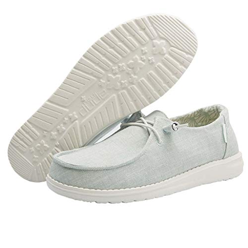 Image of HEYDUDE Women's Wendy Sparkling Mint Size 5 | Womens Shoes | Womens Lace Up Loafers | Comfortable & Light-Weight