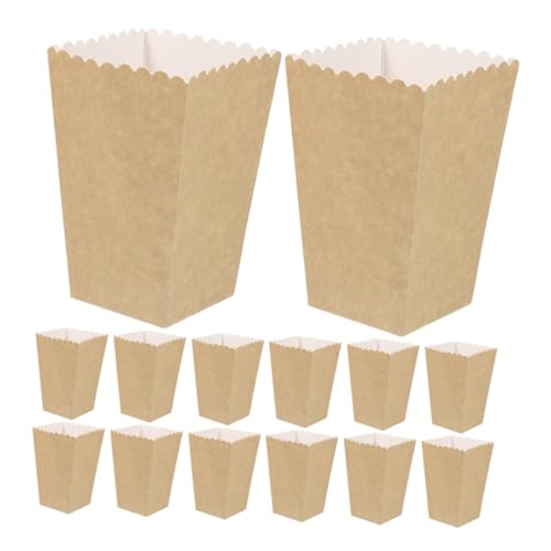 Cabilock 24 Piezas Cajas Kraft para Pequeñas Unidades Contenedores Desechables para Snacks para Noches de Cine Fiestas y Reuniones Festivas