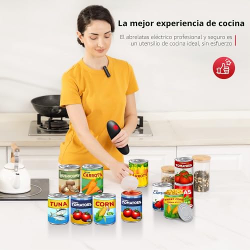 Miniatura 6 de Abrelatas Eléctrico Automático Portátil - Un Solo Toque, Menos Esfuerzo Para Abrir - Herramienta De Cocina Para Manos Débiles, Personas Con Artritis, Ancianos, Restaurante