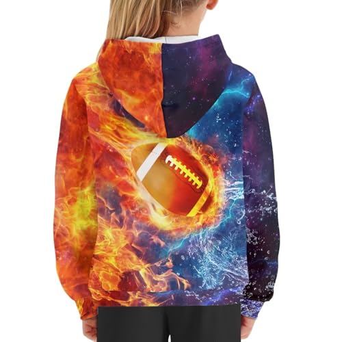 Image of WELLFLYHOM Boys Hooded Sweatshirts Hoodie Pullover Cool Graphic Crewneck Blouses Size 6-16