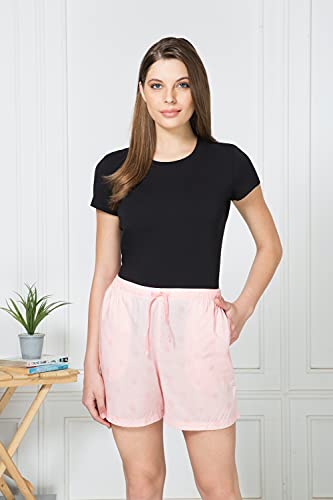 Image of Van Heusen Women's Cotton Lounge Shorts | Lightweight | Breathable Cotton | Relaxed fit | Printed | Comfortable Everyday Wear | Style 55501|Available in Pack of 1 & 2