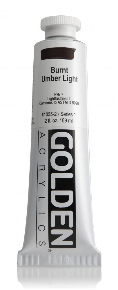 Golden Acrylic 2 Oz Burnt Umber Light