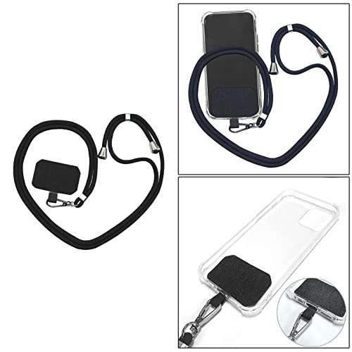 NC Corda ajustável para smartphone Correia de pescoço para celular Corda de mão - Cinza escuro