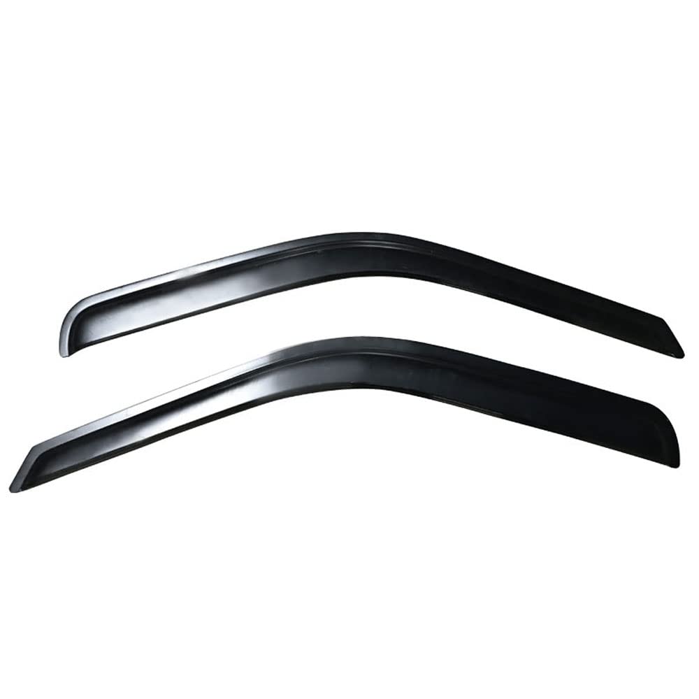 IKON MOTORSPORTS Tape On External Window Visor, Compatible with 1999-2016 Ford F250 F350 F450 F550 Superduty Standard Cab, Tinted Acrylic Resistant Shield Cover Wind Sun Guard