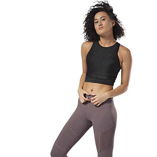 Reebok Women's Crop Tank, Black, Small