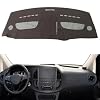 Black Leather Car Dash Mat Dashboard Cover Dash mat Interior Pad Compatible for Mercedes-Benz Metris 2016-2020