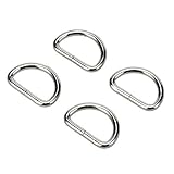 COTOWIN Non Welded Metal D Rings, Pack of 20 (Silver, 1