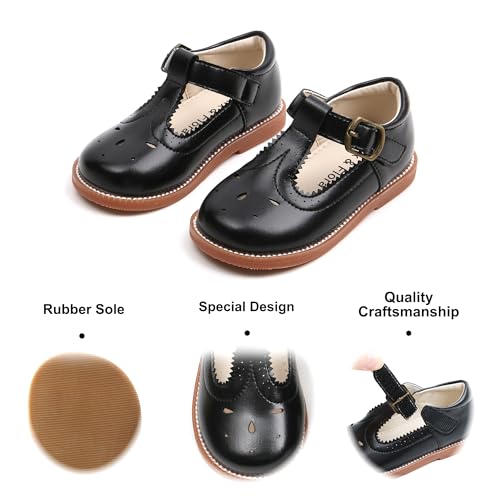 Image of Felix & Flora Toddler Little Girl Mary Jane Dress Shoes - Ballet Flats for Girl Party School Shoes