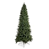 Home Heritage 12ft Cascade Pre-Lit Christmas Tree – Artificial Pine with 800 Color Changing Lights and 2,903 Branch Tips – Indoor Holiday Decor