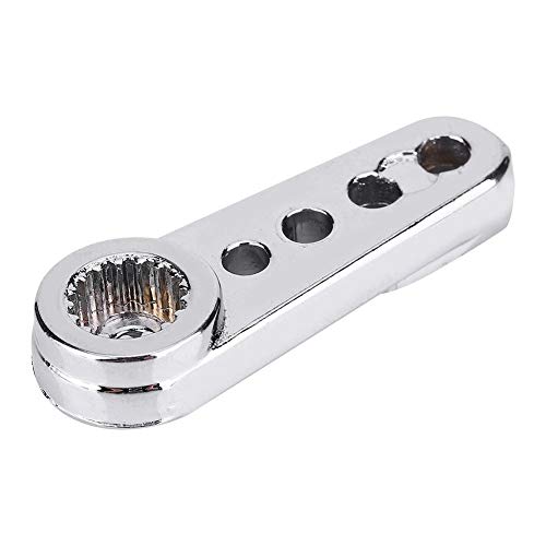 Drfeify RC Servo Arm, 17T Metal Steering Servo Arm CNC Machining 1/5 RC Car Upgrade Accessory(Silver), Small - Image 2
