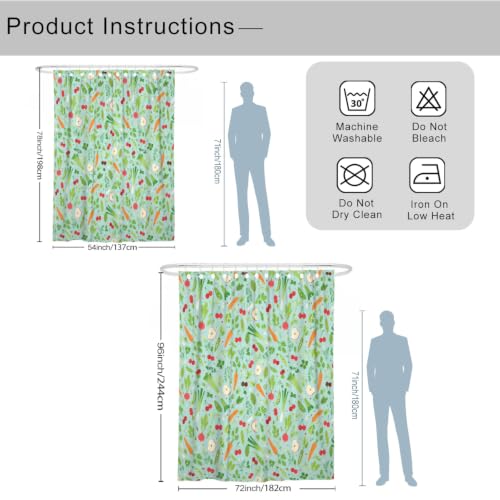 Rideau de douche extra long lavable en machine avec crochets inclus 243 cm - 4