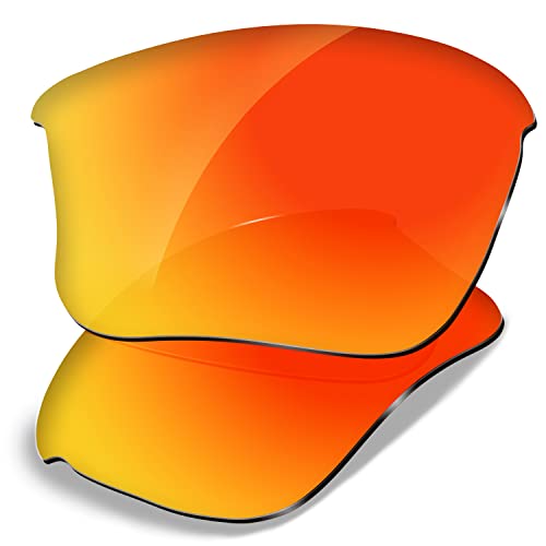 Dynamix Polarized Replacement Lenses for Oakley Flak Jacket XLJ | Easy to Install | Fit Perfectly | Fire Red