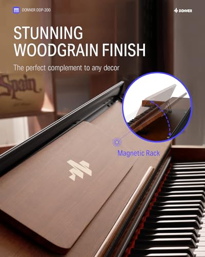 Donner EC3020 Digital Piano With 88 Key Dynamic Graded Hammer Action Weighted Keyboard Piano thumb #4