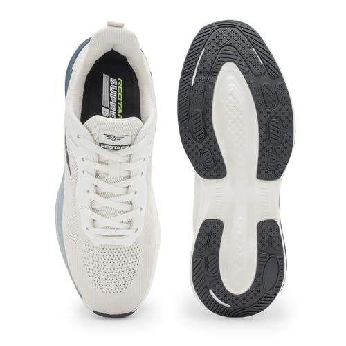 Image of Red Tape Men's Sneakers White Round Toe Lace-Up Responsive Sole