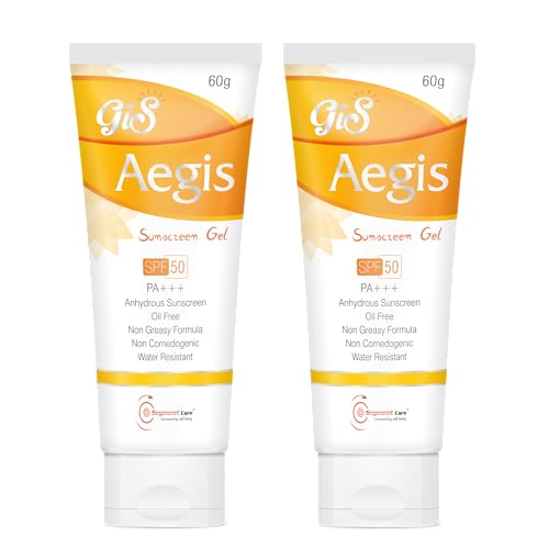 Segment Care Aegis Sunscreen Gel spf 50 PA +++| Broad Spectrum Sunscreen |Sunscreen Gel spf 50 for oily and dry skin for all skin types|sunscreen tint gel for acne pigmentation with zero white cast (60 gm/Pack of 2)