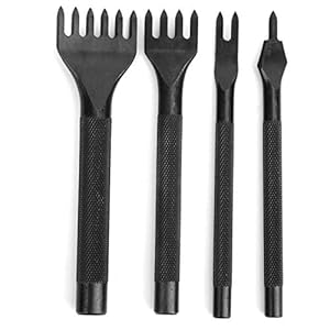 Prong Beitel, 48~50HRC Koolstofstaal Mooie 3mm/4mm/5mm Prong Punch voor Vetersluiting Stiksels Perforeren voor…