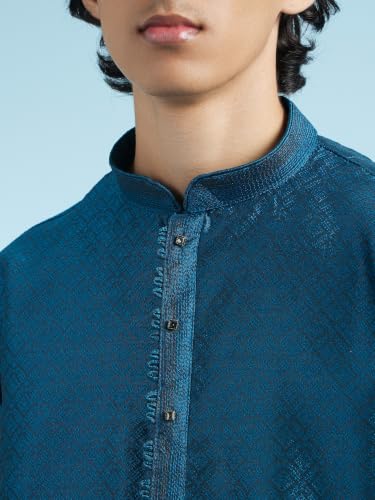 Image of DIWAS BY MANYAVAR Men's Art Silk Self Design Kurta (1pc)