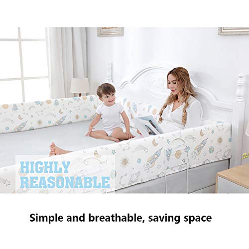 Valla de cama anticaída infantil para dormitorios con barandilla suave 4