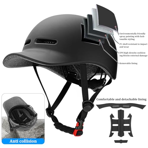 Casco de bicicleta estilo gorra ajustable contra impactos urbanos 7