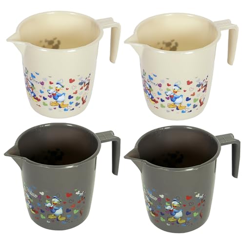 Kuber Industries Disney Team Bathroom Mug | Plastic Bath Mug For Bathroom | Mug For Bathroom | Mug For Toilet | Washroom Jug | 111 Bath Mug | 1 Ltr | Pack Of 4 | Multi
