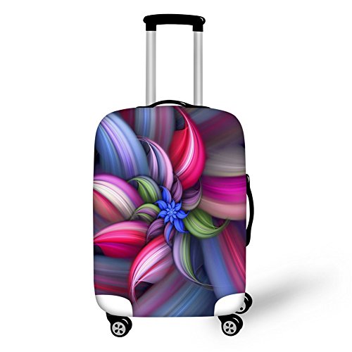 Flower 3D Printed Travel Luggage Cover Baggage Suitcase Protector Fit 26-29 Inch Luggage