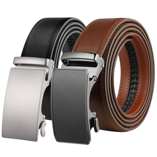 Image of Lavemi Men's Real Leather Ratchet Dress Casual Belt, Cut to Exact Fit,Elegant Gift Box