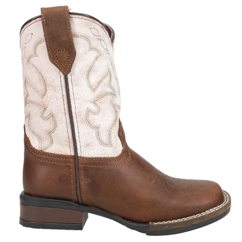 ROPER Toddler Girls Monterey Square Toe Casual Boots Mid Calf - Brown, White