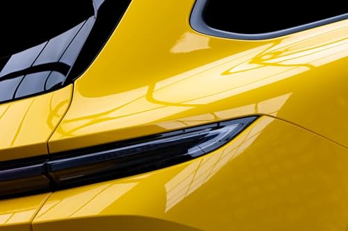 Image of LZLRUN High Gloss Vinyl Realistic Paint Wrap Roll Car Sticker Film Decal Bubble Free Come with Installation Tool Set (Yellow, 2Inch x 30ft)