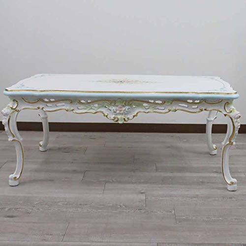 Amazon.co.jp: ロココ調 リビングテーブル 120cm ハンドペイント