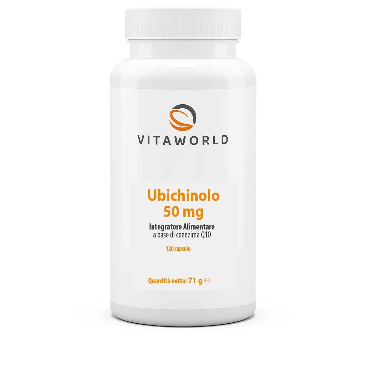 Vita World Ubichinolo Ubiquinolo 50mg 120 Capsule - Forma attiva e per lo più facile assorbimento di Q10 -Coenzima Q10